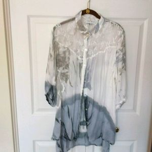 Beautiful blouse with nylon lace top sz.XL
